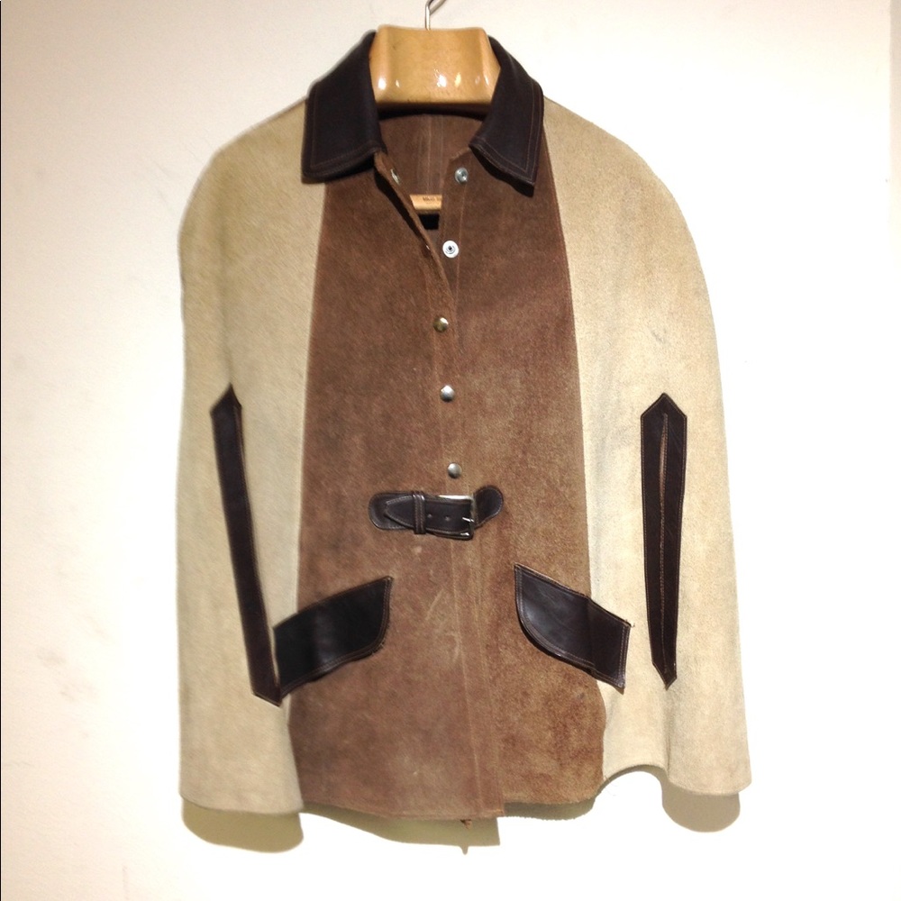 Vintage Women's Suede Couture Cape Coat